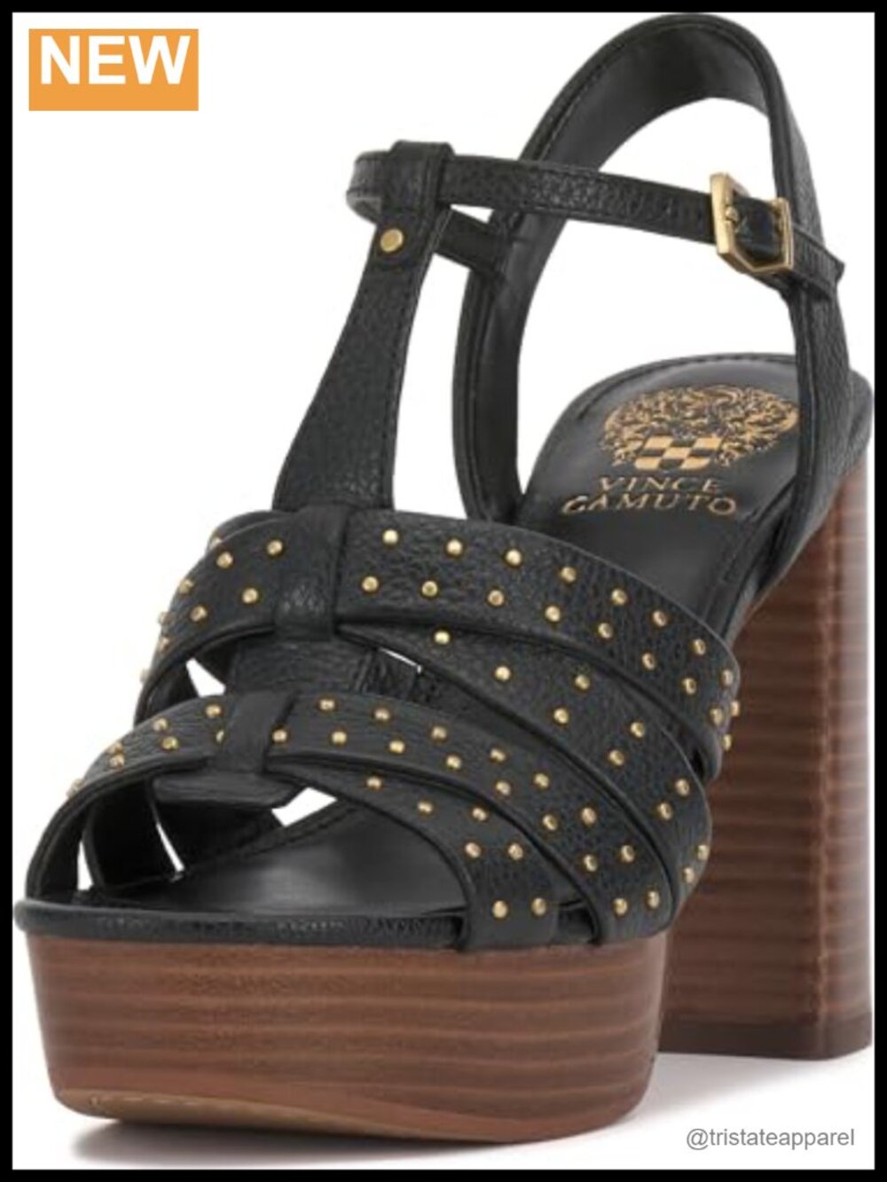 Leather T-Strap Platform Sandals